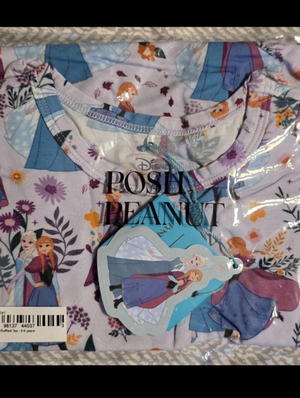 Posh Peanut Disney Frozen Sisters Classic Ruffled Tee 5T/6T NWT
